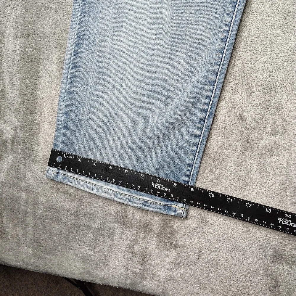 Judy Blue Jeans Womens 29 Blue Wide Leg Cropped Button Fly Medium‎ Stretch Denim - Picture 10 of 16